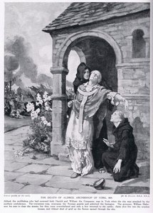 De dood van Aldred, aartsbisschop van York AD1069 door Margaret Dovaston