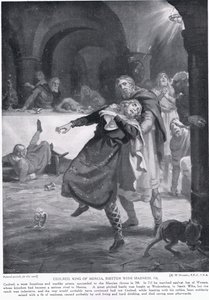De waanzin van koning Ceolred van Mercia AD 716 door Margaret Dovaston