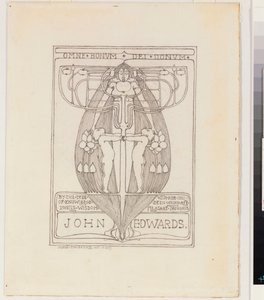 Ontwerp voor een Ex Libris door Margaret MacDonald Mackintosh