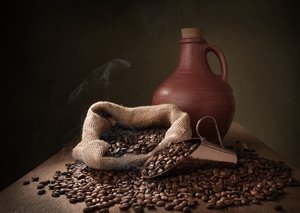 Aromatische koffiebonen