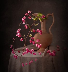 Elegant roze stilleven door Margareth Perfoncio