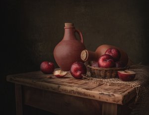 Stilleven met pruimen uit de Oude Wereld door Margareth Perfoncio