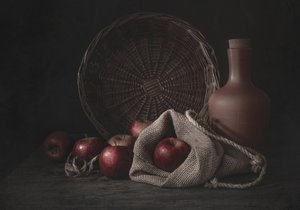 Rustiek appelstilleven