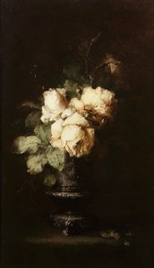 Margaretha Roosenboom - White roses door Margaretha Roosenboom