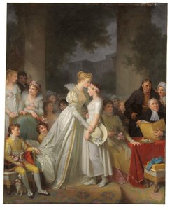 De kus van bescherming door de lokale kasteelvrouwe door Marguerite Gerard