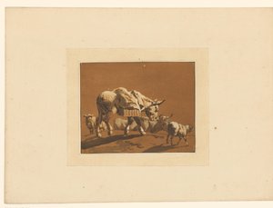 Landschap met vee door Maria Catharina Prestel