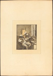 Dorpschirurg door Maria Catharina Prestel after Adriaen van Ostade