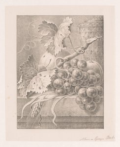 Stilleven met vruchten en gedecoreerde pot door Maria Geertruida de Goeje Barbiers (attributed to)