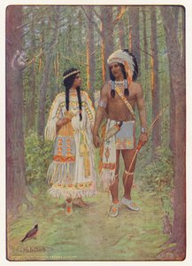 Illustratie voor Hiawatha door Longfellow