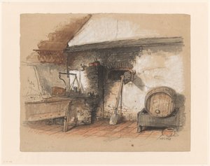 Oude oven in een bakkerij door Maria Vos