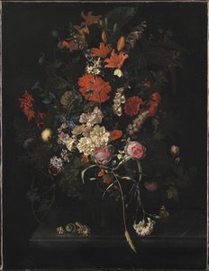 Boeket Bloemen in een Glazen Vaas