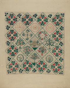 Geborduurde Applicatie Quilt
