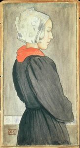 Nederlands meisje, ca. 1899 door Marianne Stokes