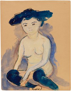 Helene met modieus Japans kapsel, 1909 door Marianne von Werefkin