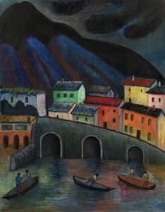 Nachtvissen in Ascona, 1920s-1930s door Marianne von Werefkin
