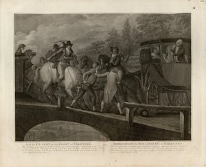 De arrestatie van Lodewijk XVI en zijn familie in Varennes, 22 juni 1791 door Mariano Bovi