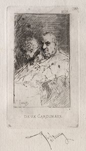 Twee kardinalen door Mariano Fortuny y Marsal