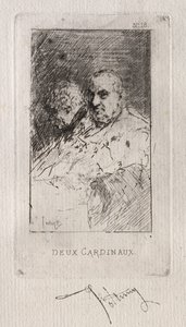 Deaux Cardinaux door Mariano José María Bernardo Fortuny y Carbó