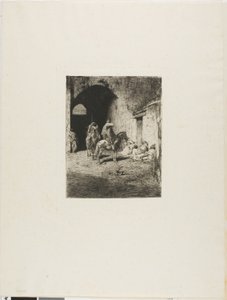 Bewaker van de kashba in Tetuan door Mariano Fortuny y Marsal