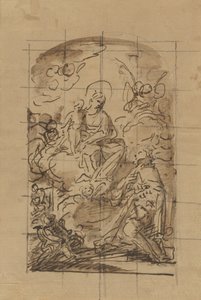 De verschijning van de Maagd en het Kind aan Saint Louis van Frankrijk door Mariano Salvador Maella