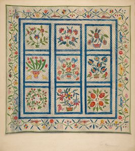 Quilt, ca. 1937 door Marie Alain