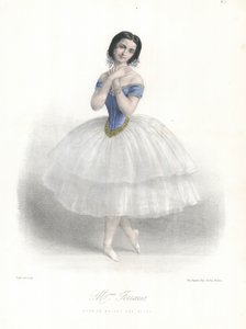 Italiaanse balletdanseres Amalia Ferraris in het Ballet des Elfes in de Opera van Parijs, ca. 1860