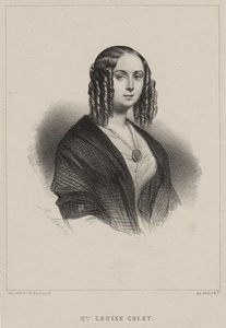 Louise Colet, 1843 door Marie Alexandre Menut Alophe
