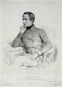 Portret van Alphonse de Lamartine 1790-1869 door Marie Alexandre Menut Alophe