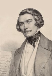 Portret van pianist en componist Alfred Quidant