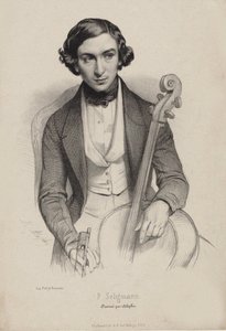 Portret van de cellist en componist Hippolyte Prosper Seligmann