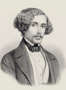 Portret van de pianist en componist Julius Schulhoff 1825-1898, 1850