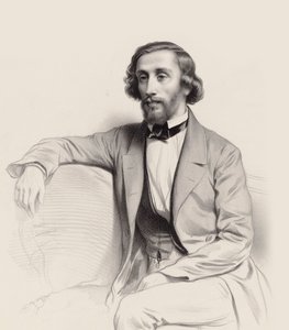 Portret van de pianist en componist Julius Schulhoff, 1854 door Marie Alexandre Menut Alophe