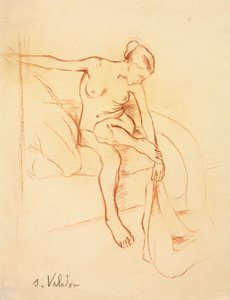Naakte Vrouw Zittend op een Bed, eerste derde 20e eeuw