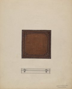 Leren medaille-etui, 1936 door Marie Famularo