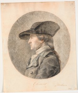 Portret van J.F. Clemens. Profiel naar links