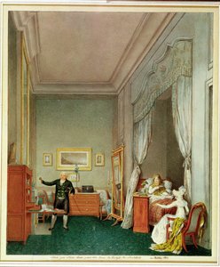 De Slaapkamer van de Keizerin met de Hertogin de Montebello en Jean-Nicolas Corvisart (1755-1821) oktober 1813