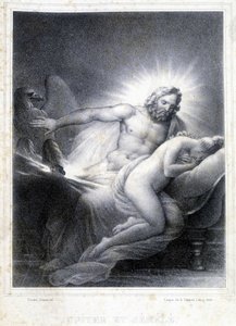 Jupiter en Semelee. Lithografie door Coupin de Couprie in 1826. door Marie Philippe Coupin de la Couperin