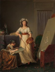 Het Interieur van een Atelier van een Vrouwelijke Schilder, 1789