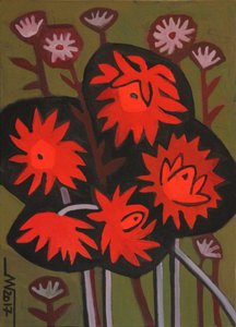 Rode abstracte bloemen