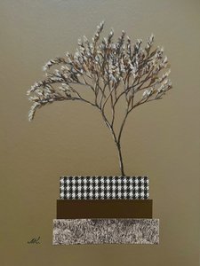 Modern pied-de-poule met bloemenmotief door Marina Kozyr