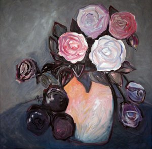 Elegante geschilderde rozen