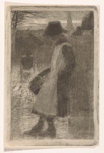 Meisje op straat door Marinus van der Maarel