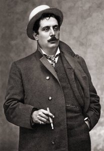 Portret van de muzikant en componist Giacomo Puccini (1858-1924)