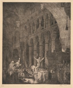 Mohammed II in de Aye Sophia door Marius Alexander Jacques Bauer