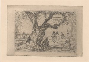 Figuren onder een boom door Marius Bauer