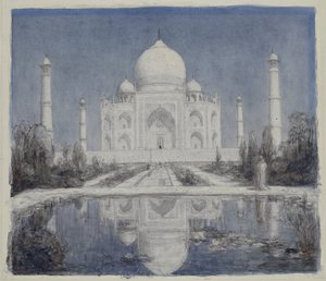 Taj Mahal bij maanlicht door Marius Bauer