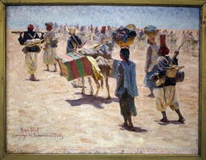 Senegalese achterhoede schutters, Fouta campagne (Guinee; Fouta-Djalon), Dodds kolom, schets door Marius Perret