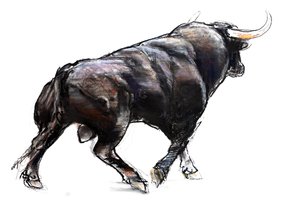 Stier, 2022 door Mark Adlington