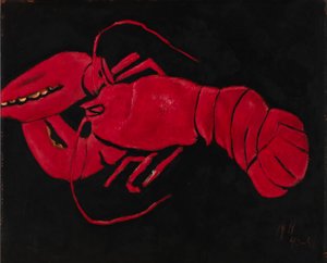 Hummer auf schwarzem Hintergrund door Marsden Hartley
