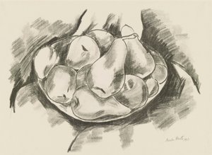 Schaal met appels en peren door Marsden Hartley